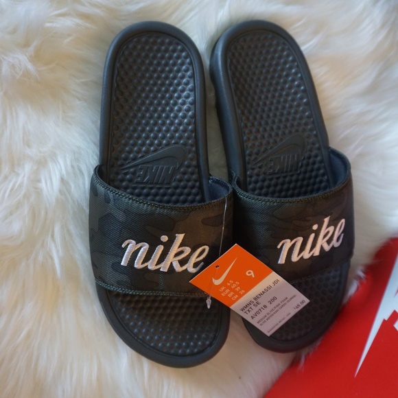 Nike Benassi Premium Slides camo black NWB - Picture 2 of 3